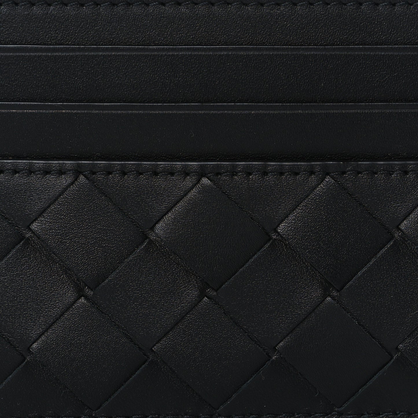 Intrecciato Card Holder Black