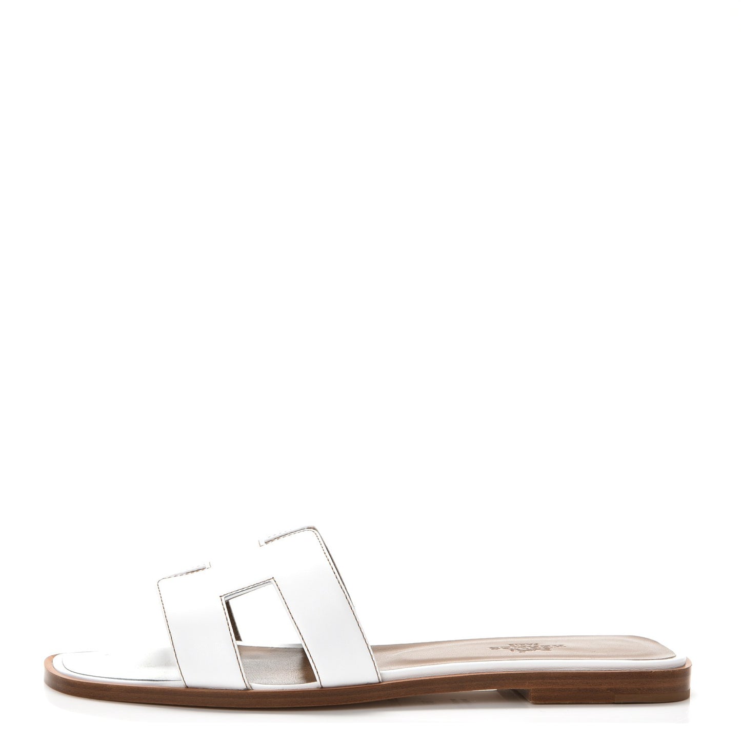 Box Calfskin Oran Sandals 38 White