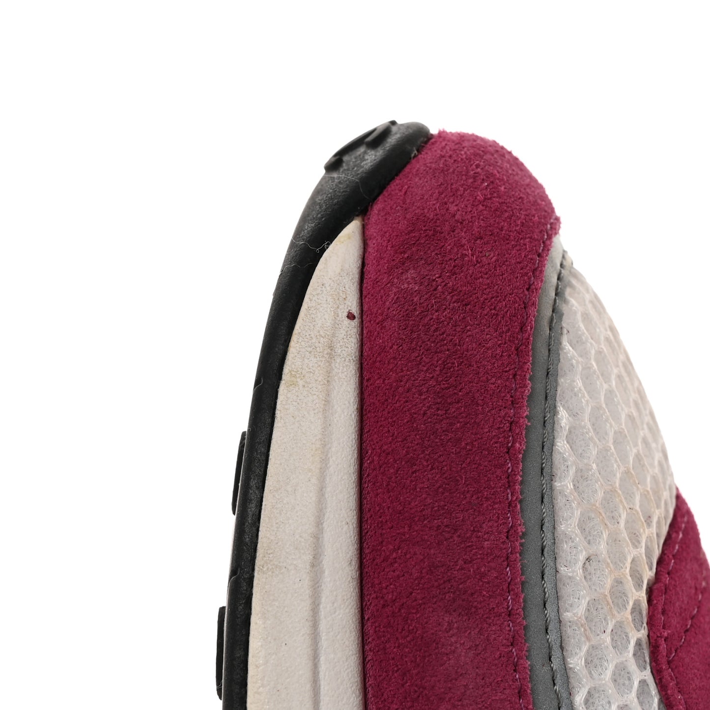 Mesh Suede Calfskin Womens CC Sneakers 40 White Dark Pink Grey 36.5 White Dark Pink Grey