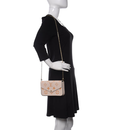 Louis Vuitton Empreinte Monogram Giant By The Pool Felicie Pochette Chain Wallet Cream Saffron 2 of 13