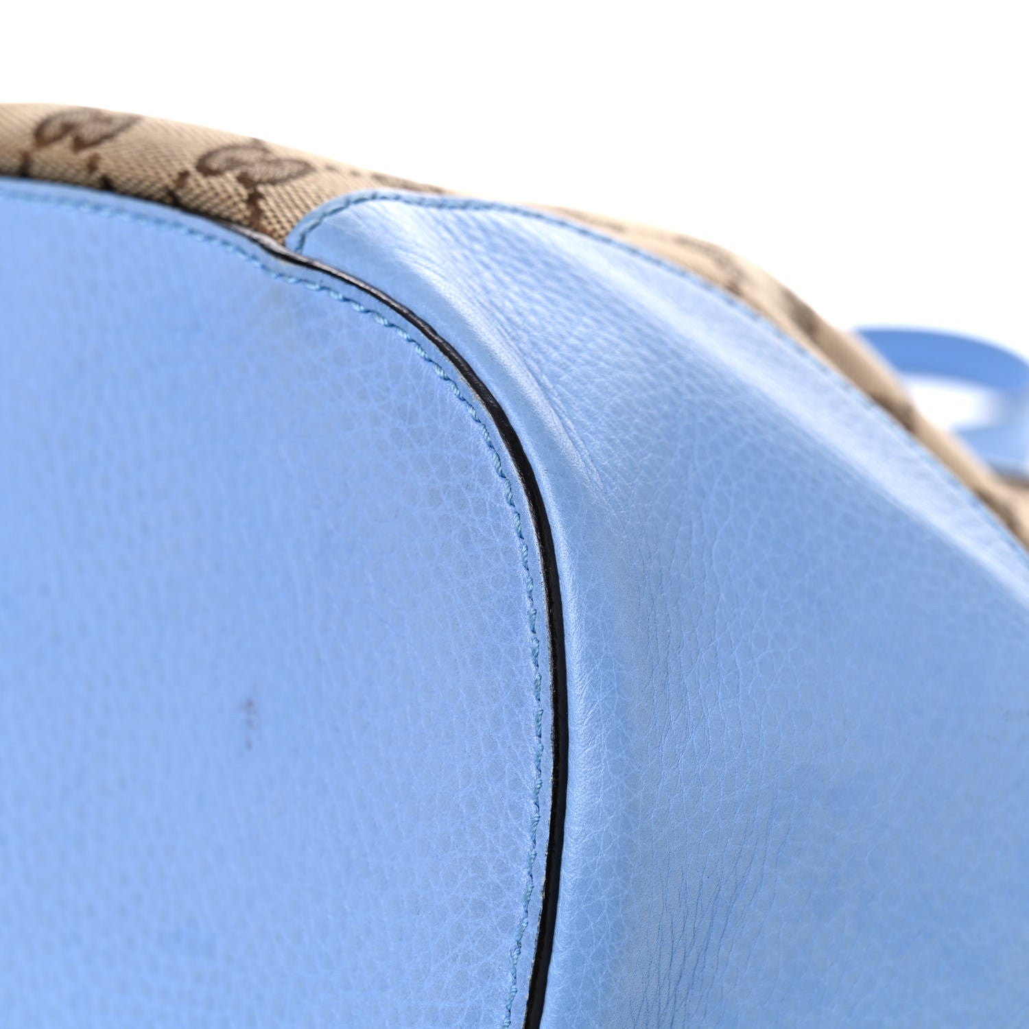 Gucci GG Monogram Calfskin Bucket Bag Blue 12 of 22