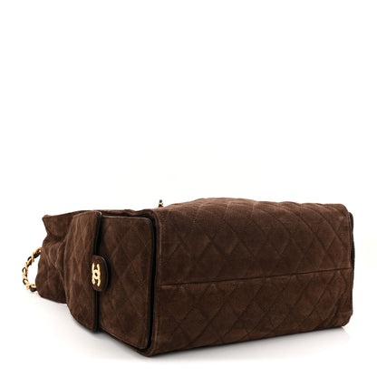 Chanel Suede Quilted Medium Chanel 25 Handbag Dark Brown 5 of 11