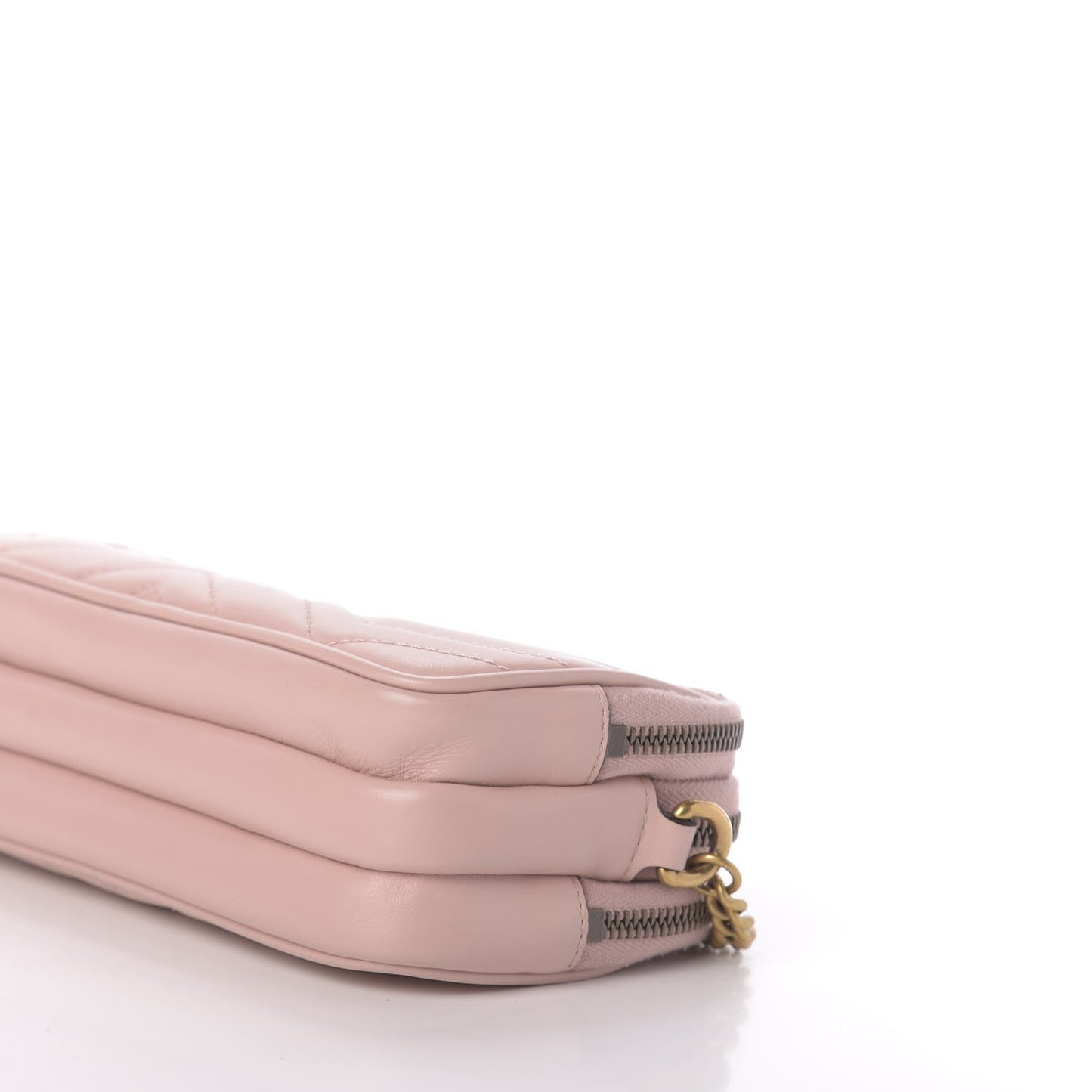 Calfskin Matelasse Mini GG Marmont Chain Crossbody Bag Perfect Pink