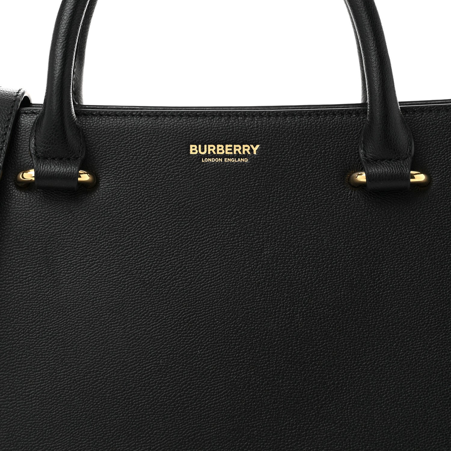 Burberry Calfskin Mega Check Small Banwell Tote Black 7 of 10