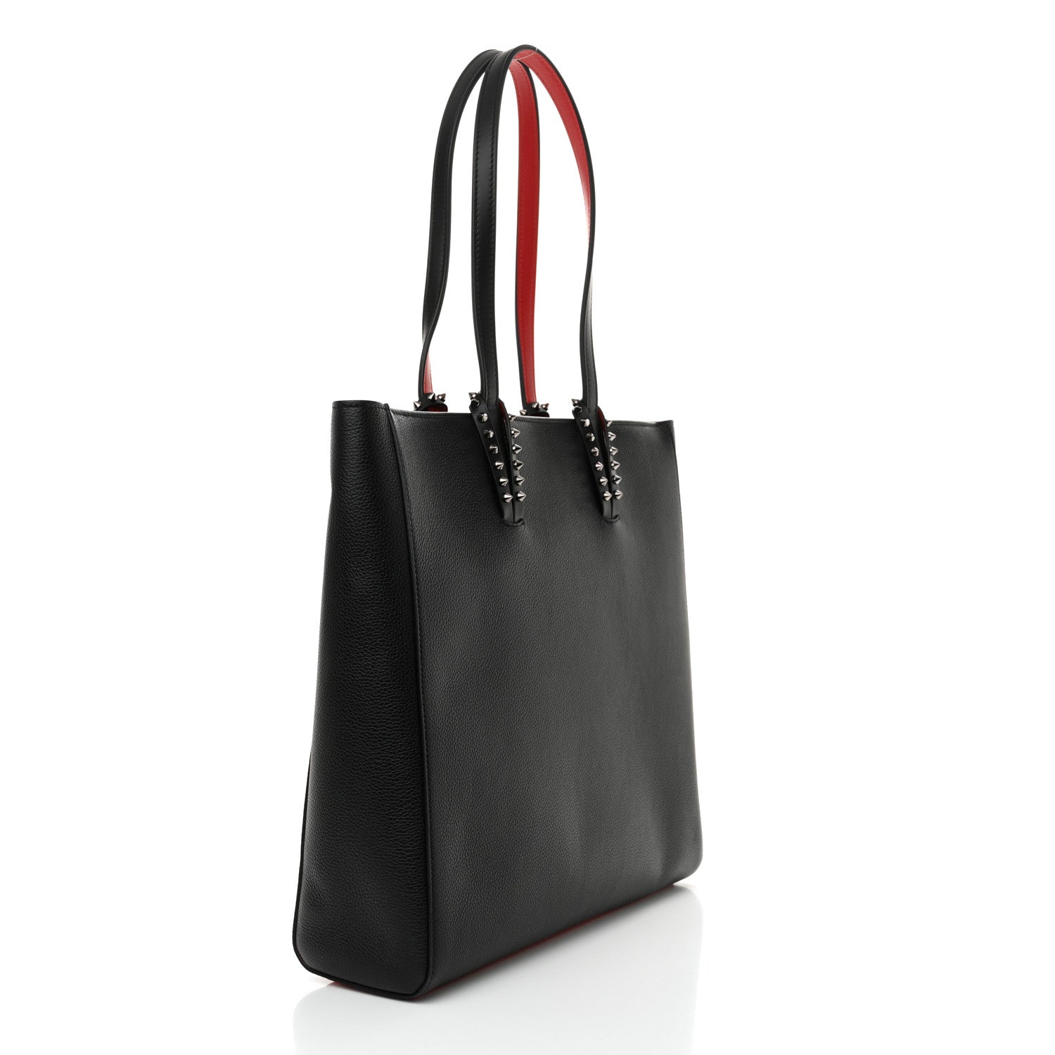 Christian Louboutin Calfskin Empire Spikes North South Cabata Tote Black 3 of 10