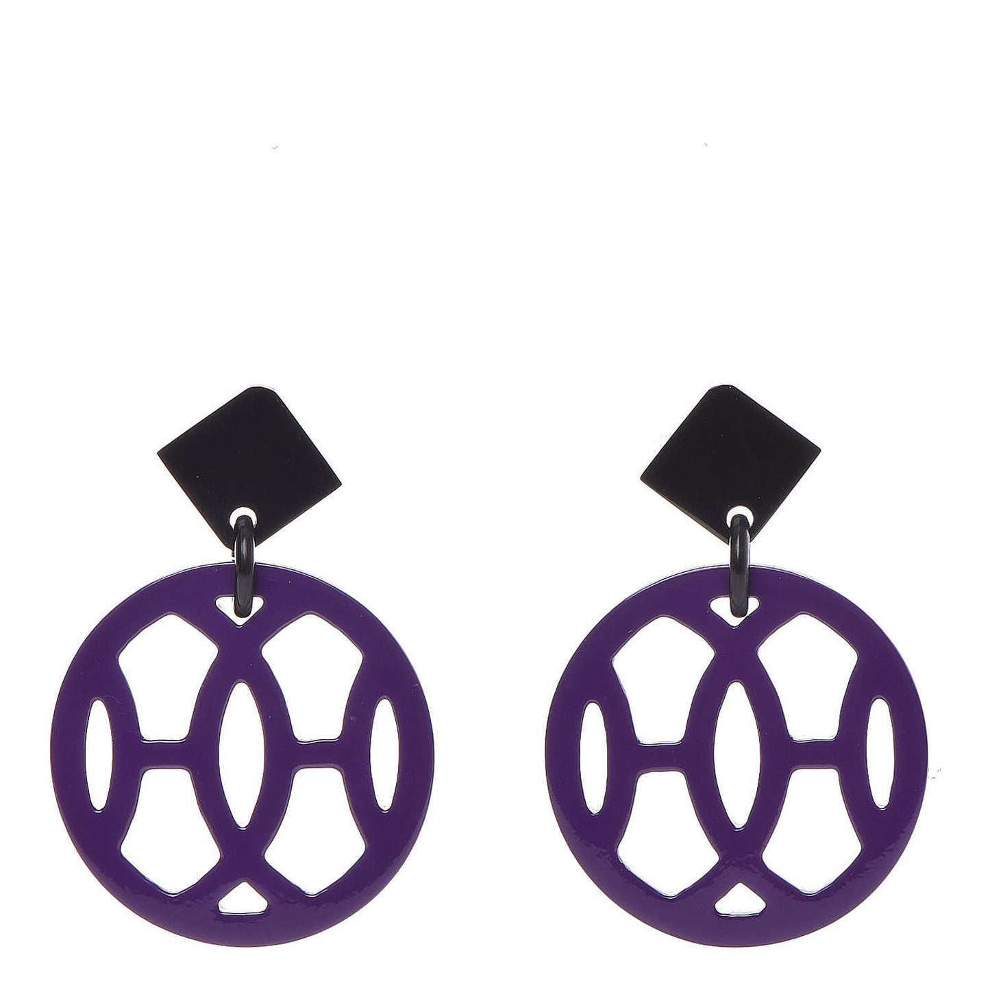 Buffalo Horn Lacquer Hava Earrings Purple