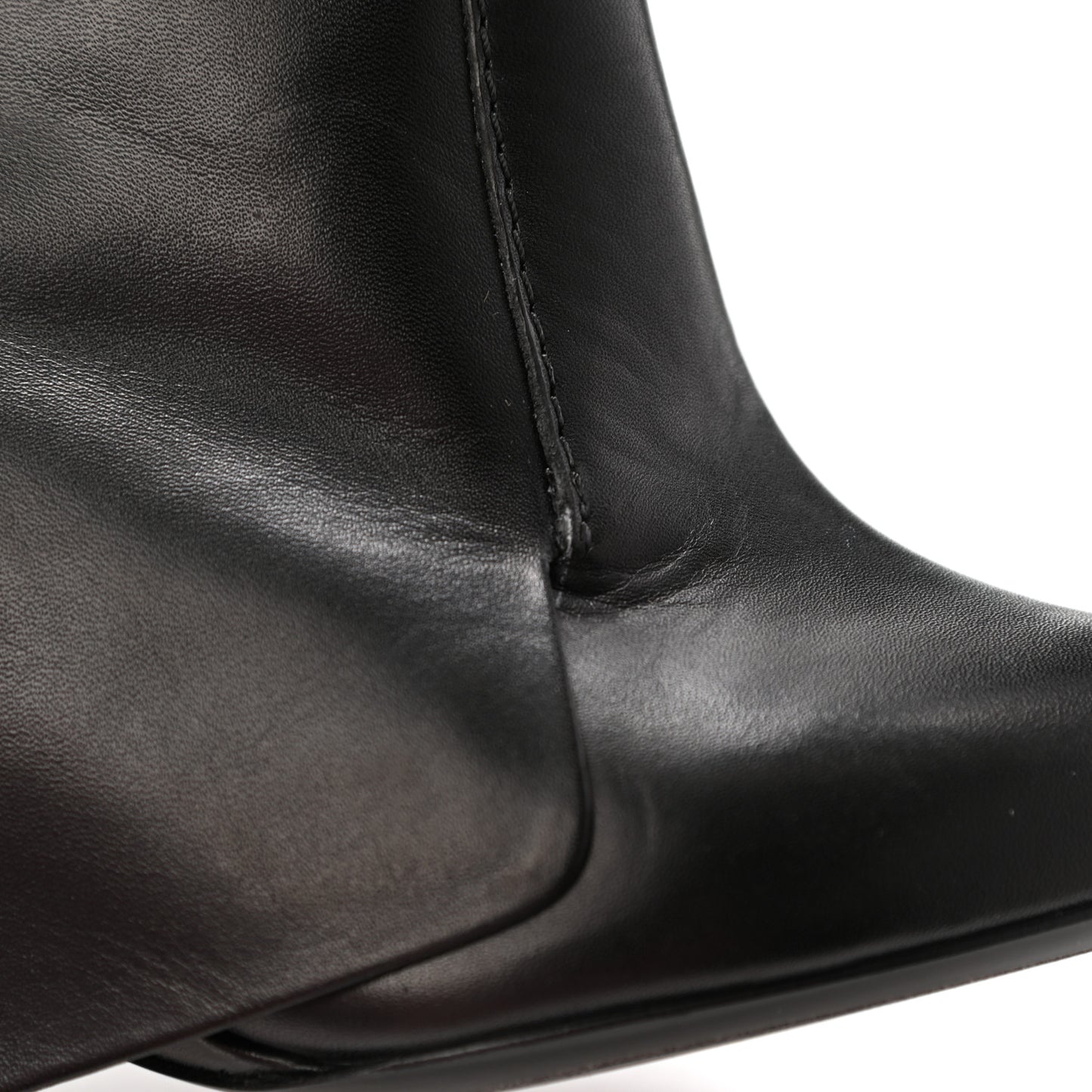 Calfskin Shark Look Over The Knee Boots 36 Black