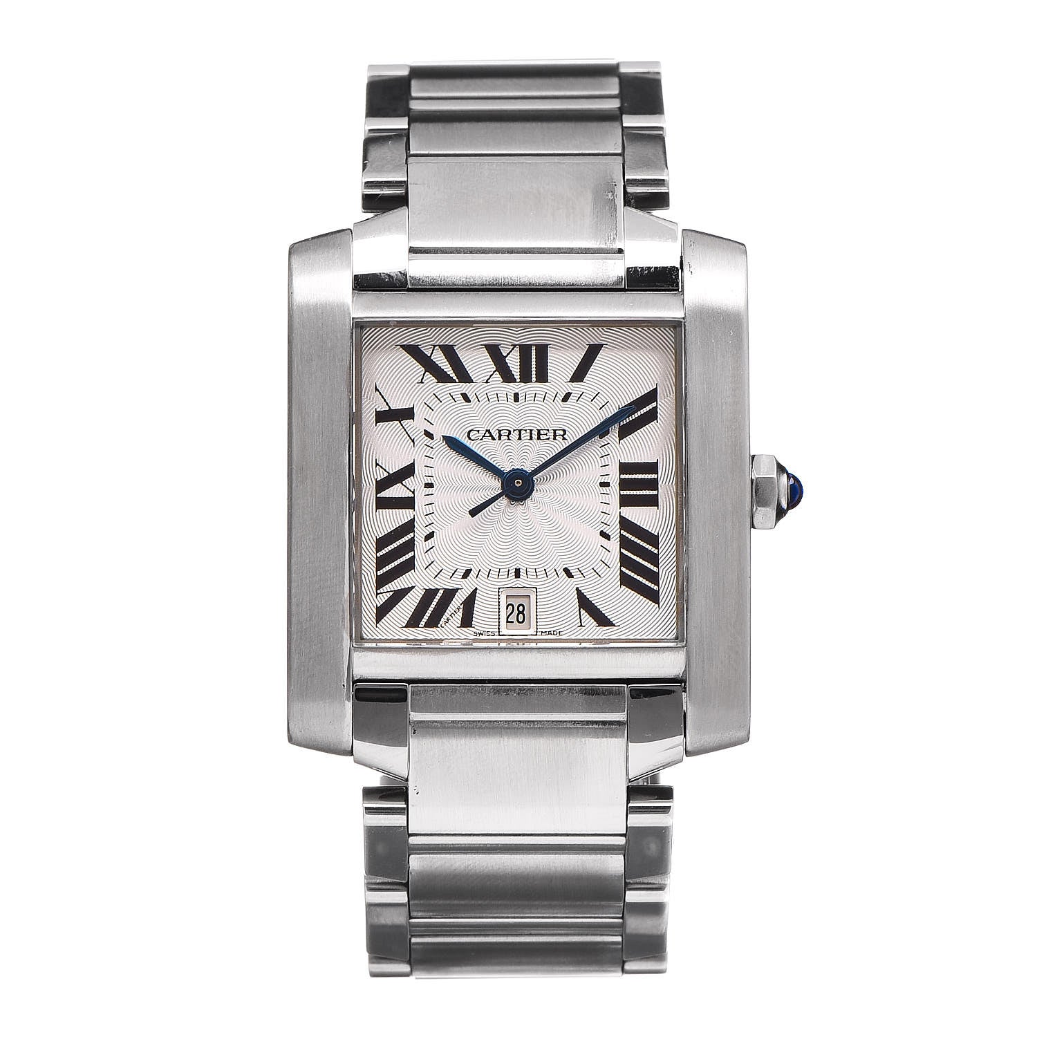 Cartier Stainless Steel 28mm Tank Francaise Automatic Watch 1 of 6