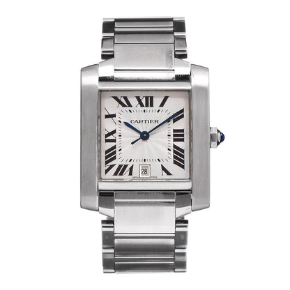 Cartier Stainless Steel 28mm Tank Francaise Automatic Watch 1 of 6