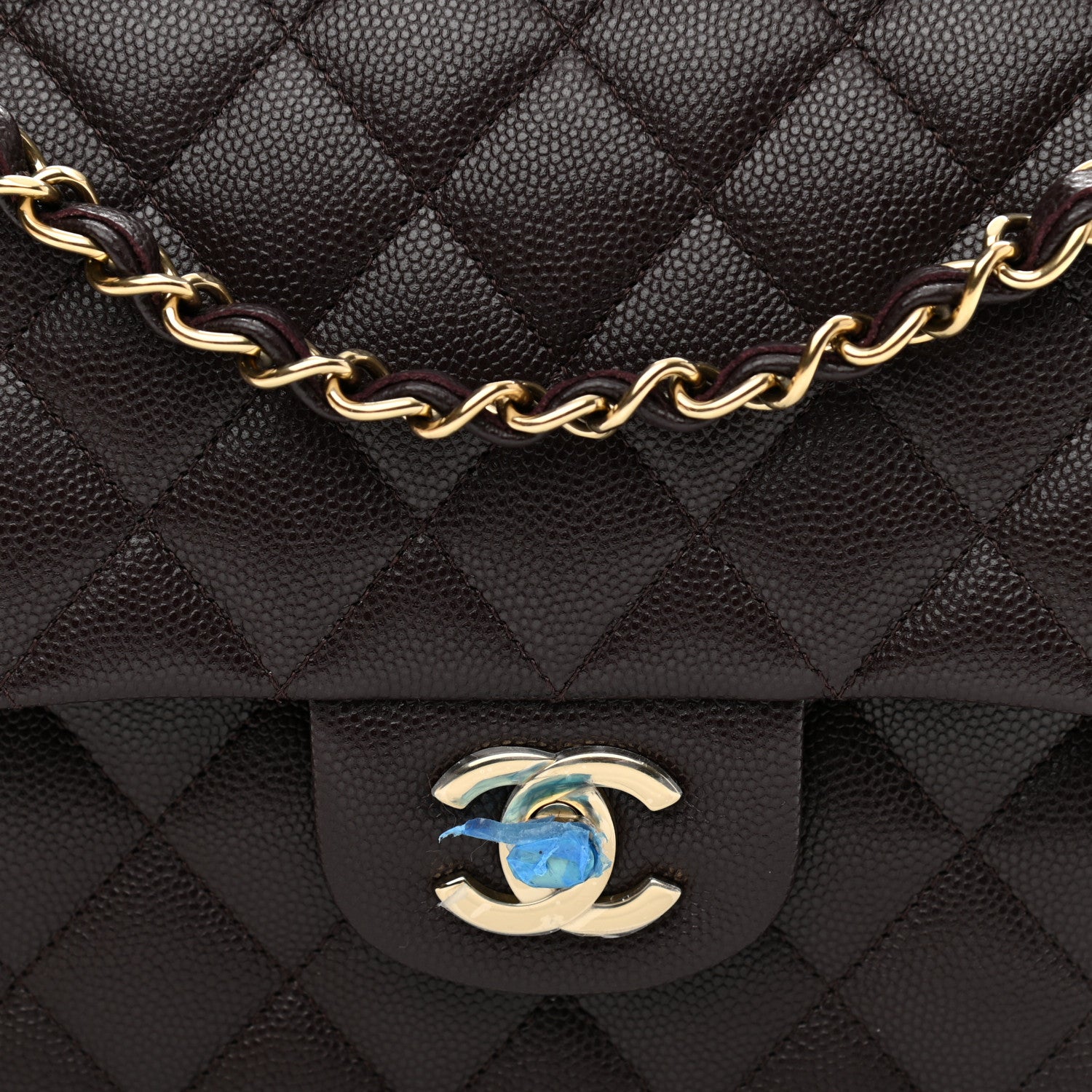 Chanel Caviar Quilted Medium Double Flap Dark Brown 7 of 9