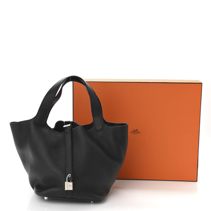 Hermes Taurillon Clemence Picotin Lock 22 MM Black 11 of 11