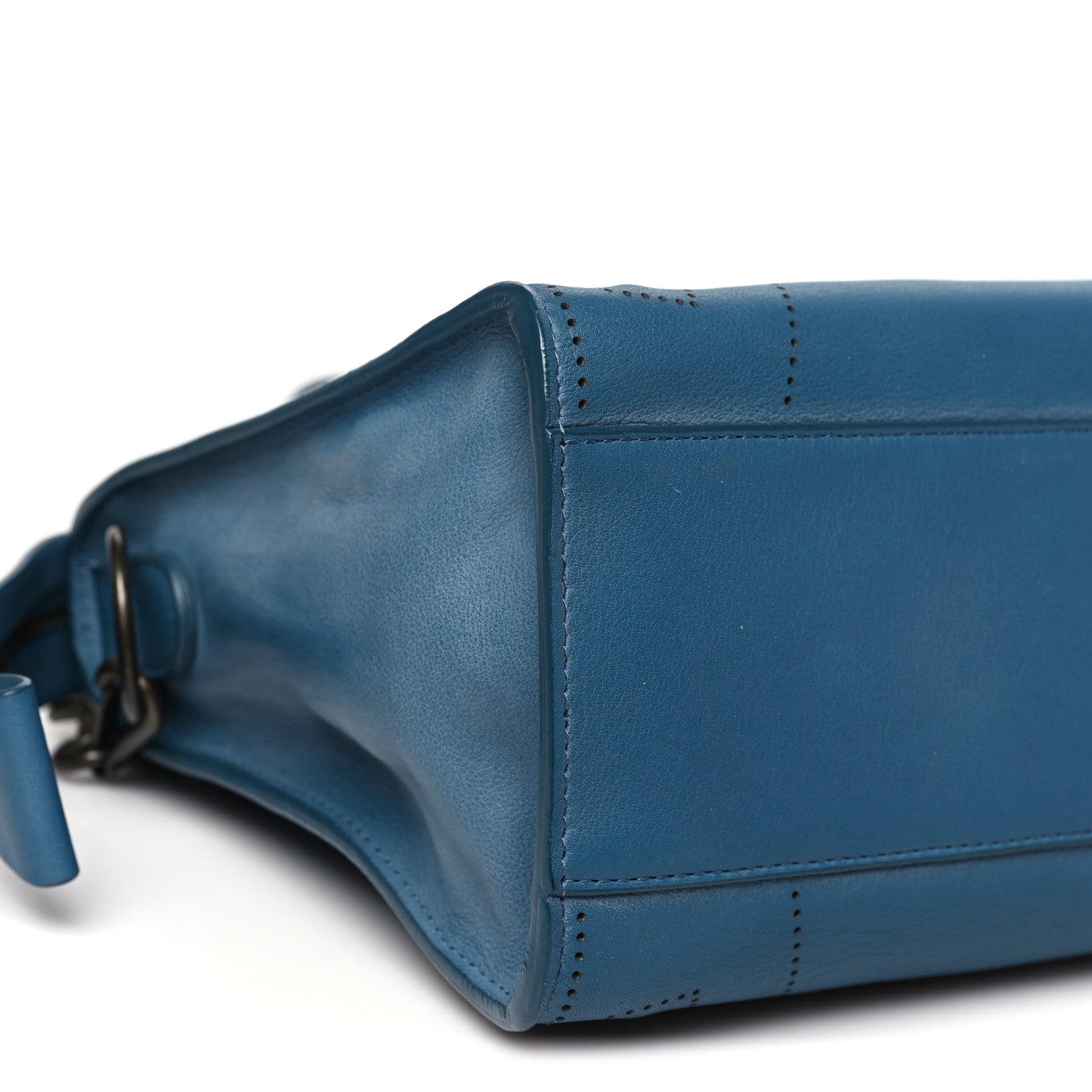 Balenciaga Veau Soyeux Perforated Blackout Hardware S City Bleu Canard 9 of 11
