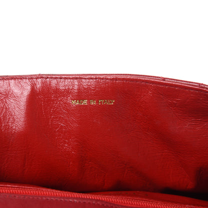 Chanel Lambskin Quilted CC Shoulder Bag Red 7 of 17