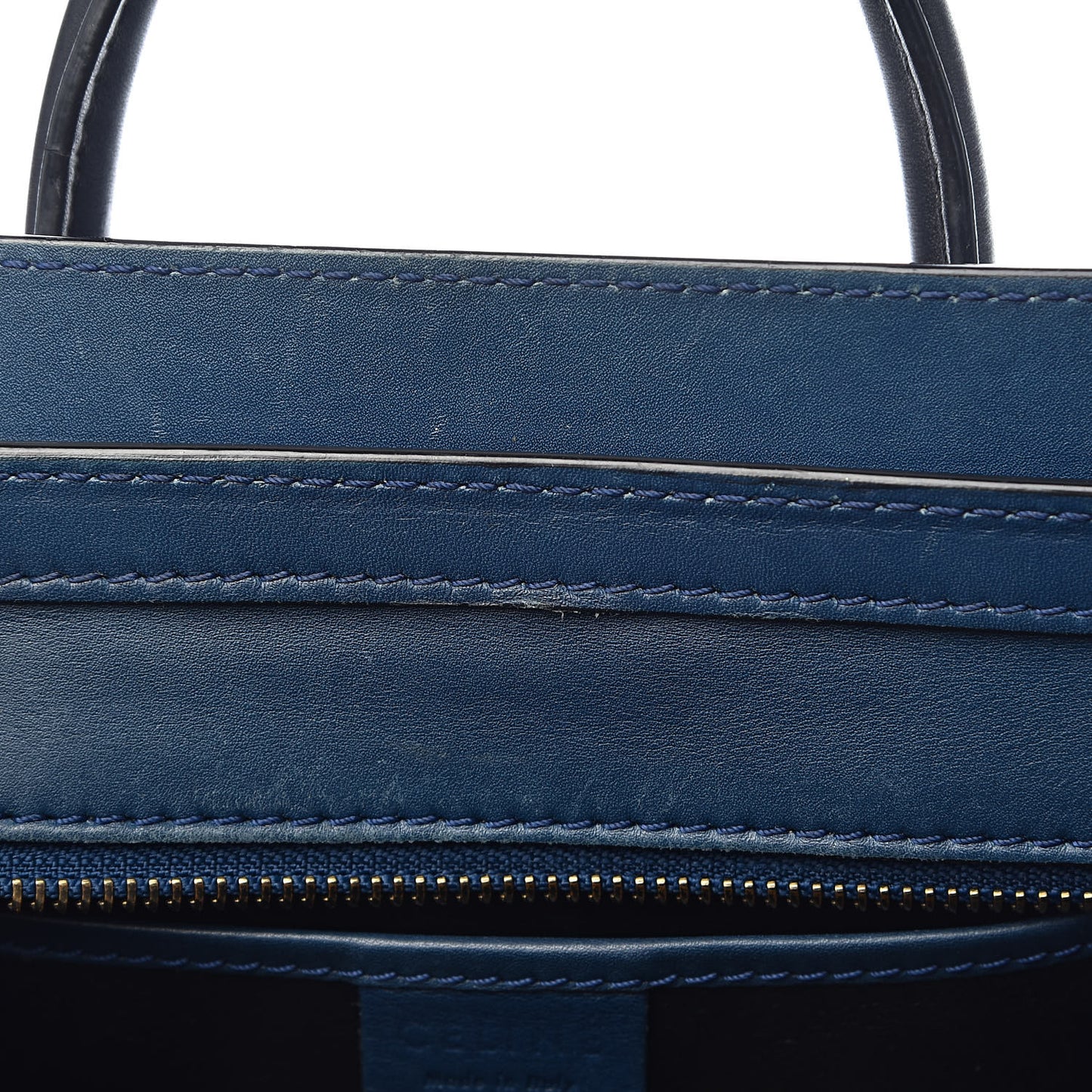 Smooth Calfskin Nano Luggage Ocean Blue