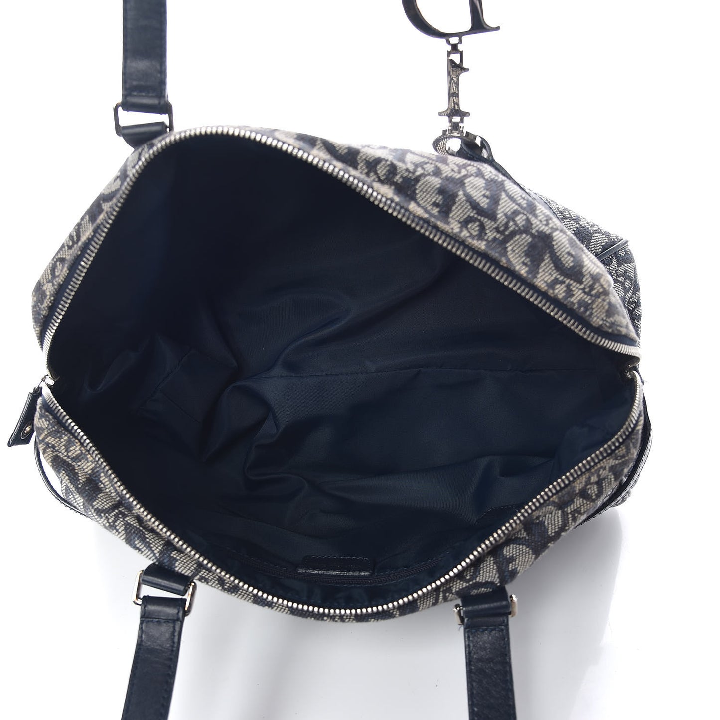 Denim Monogram Charms Shoulder Bag Blue