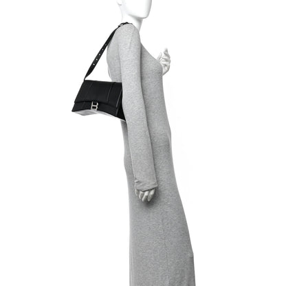 Balenciaga Grained Calfskin Small Hourglass Sling Shoulder Bag Black 2 of 14