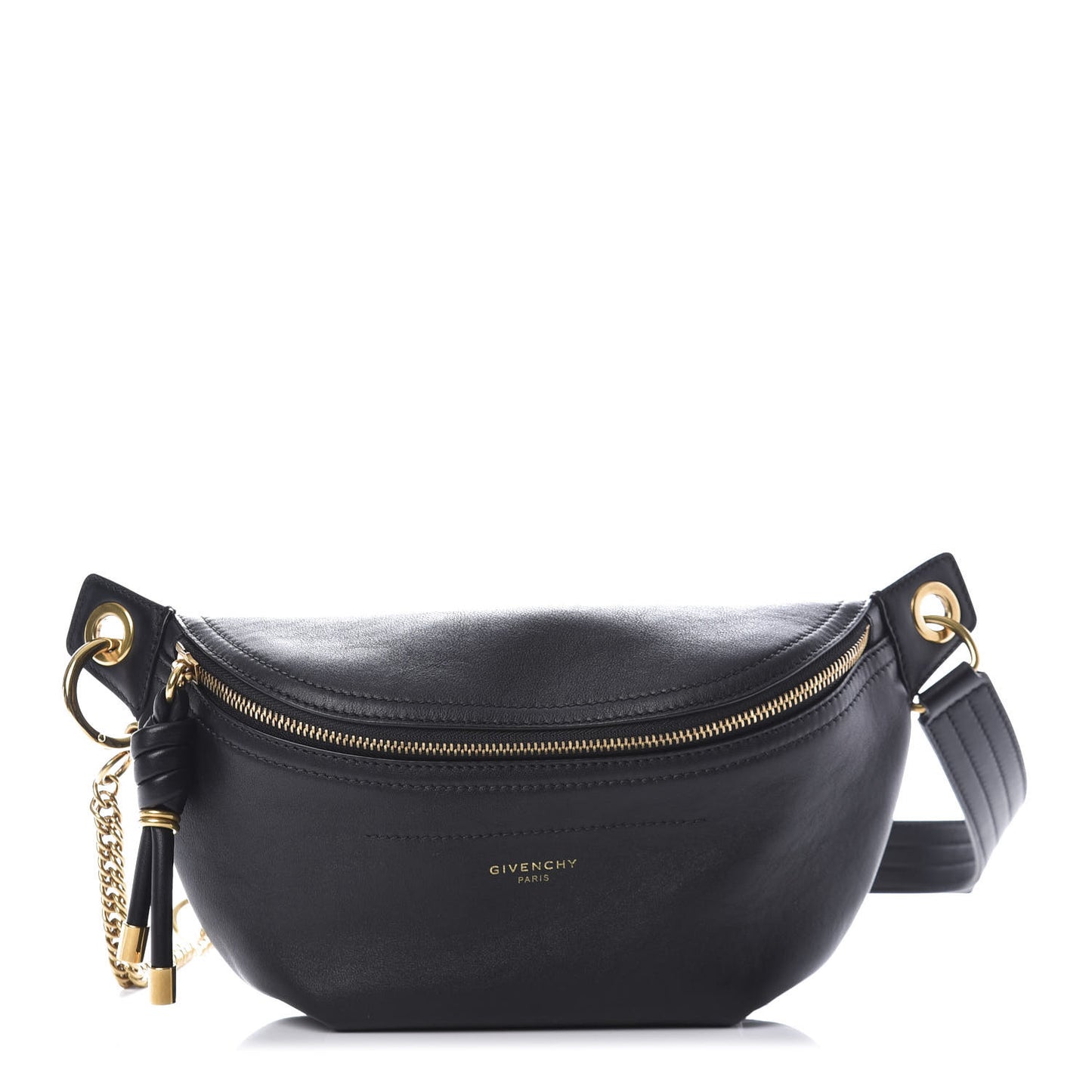 Calfskin Whip Belt Bag Black