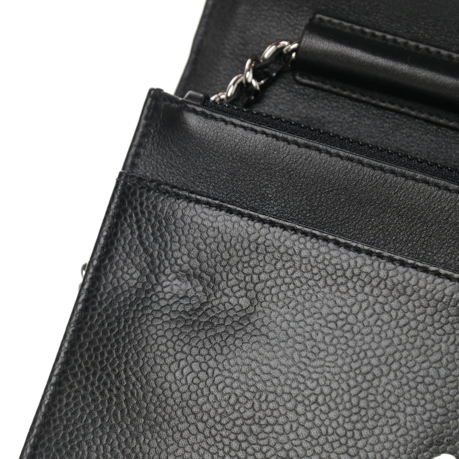 Chanel Caviar Timeless CC Wallet On Chain WOC Black 11 of 11