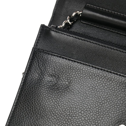 Chanel Caviar Timeless CC Wallet On Chain WOC Black 11 of 11