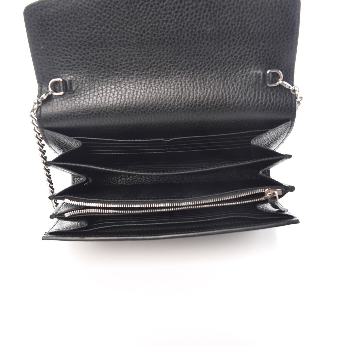 Calfskin Mini Dionysus Chain Wallet Black