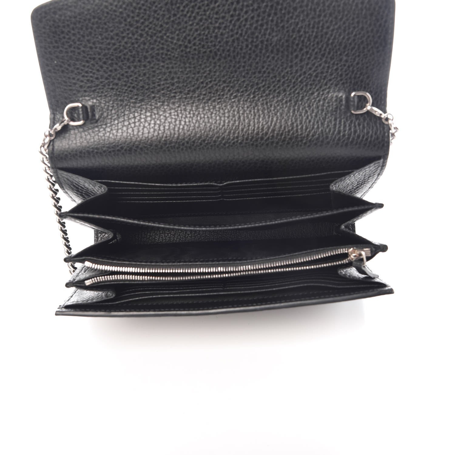 Gucci Calfskin Mini Dionysus Chain Wallet Black 5 of 11