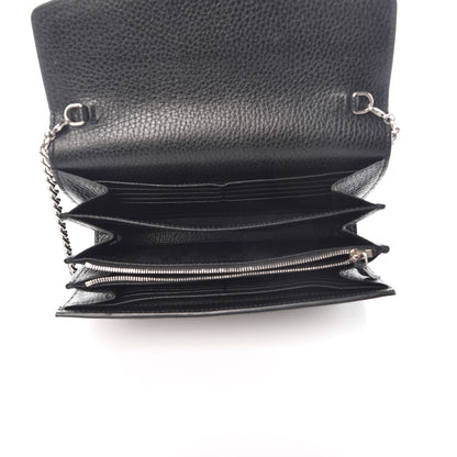 Gucci Calfskin Mini Dionysus Chain Wallet Black 5 of 11