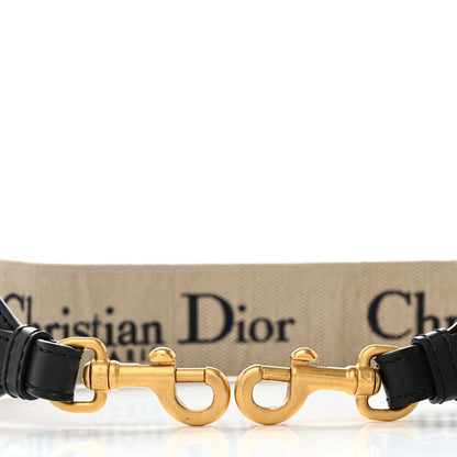 Christian Dior Canvas Embroidered Shoulder Strap Blue 5 of 5