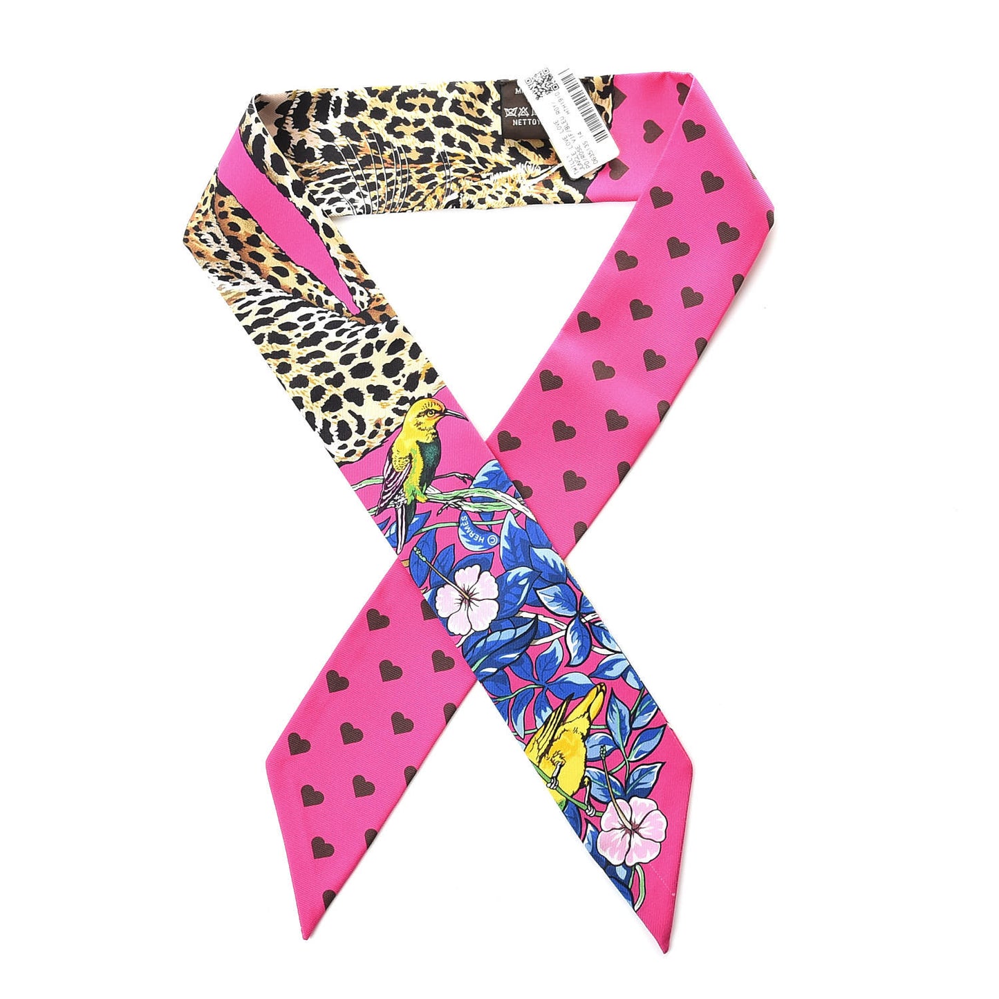 Silk Jungle Love Love Twilly Rose Vif Bleu Roy