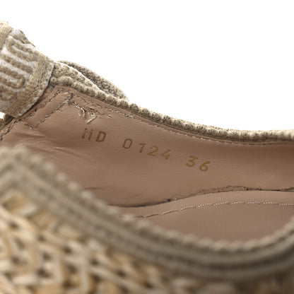 Christian Dior Raffia Embroidered J'Adior Slingback 65mm Pumps 36 Taupe 10 of 11