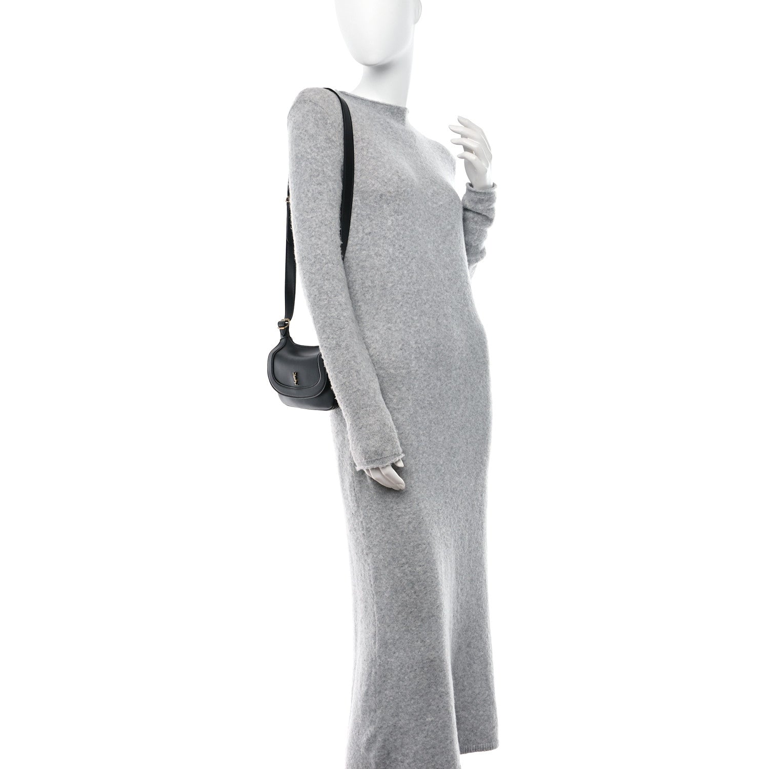 Saint Laurent Smooth Calfskin Small Charlie Shoulder Bag Black 2 of 9