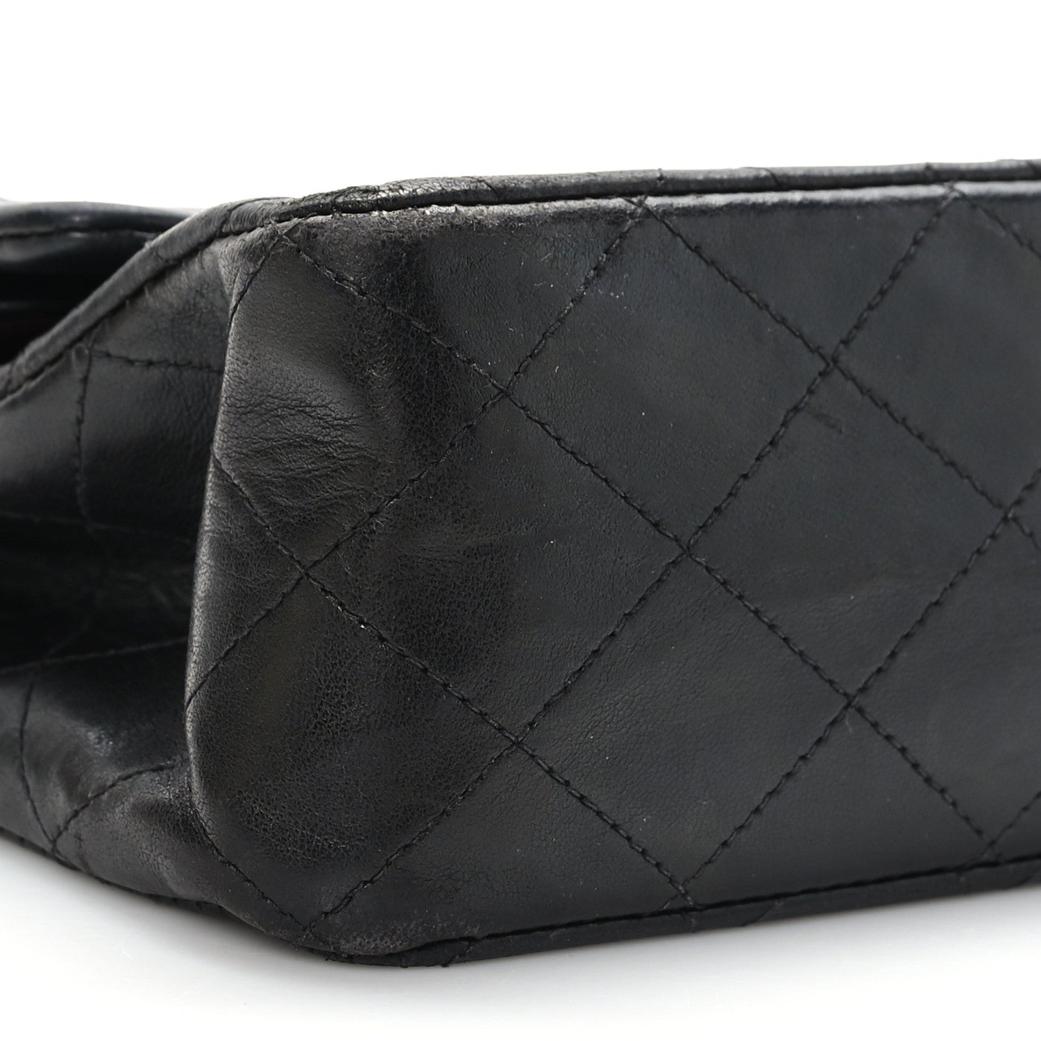 Chanel Lambskin Quilted Medium Double Flap Black 7 of 9