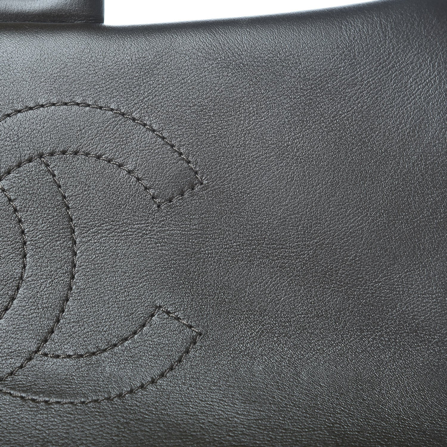 Chanel Calfskin Quilted Medium Gold Bar Top Handle Flap Dark Khaki 9 of 22