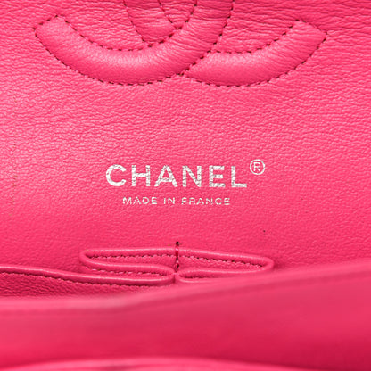 Chanel Lambskin Quilted Medium Double Flap Dark Pink 6 of 22