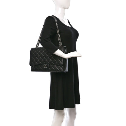 Chanel Caviar Quilted Maxi Double Flap Black 2 of 9