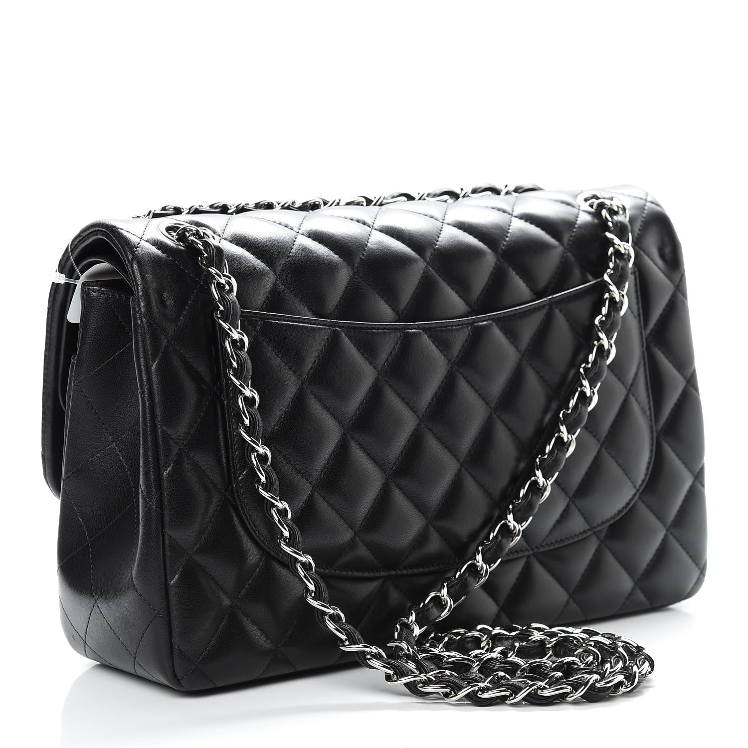 Chanel Lambskin Quilted Jumbo Double Flap Black 4 of 13
