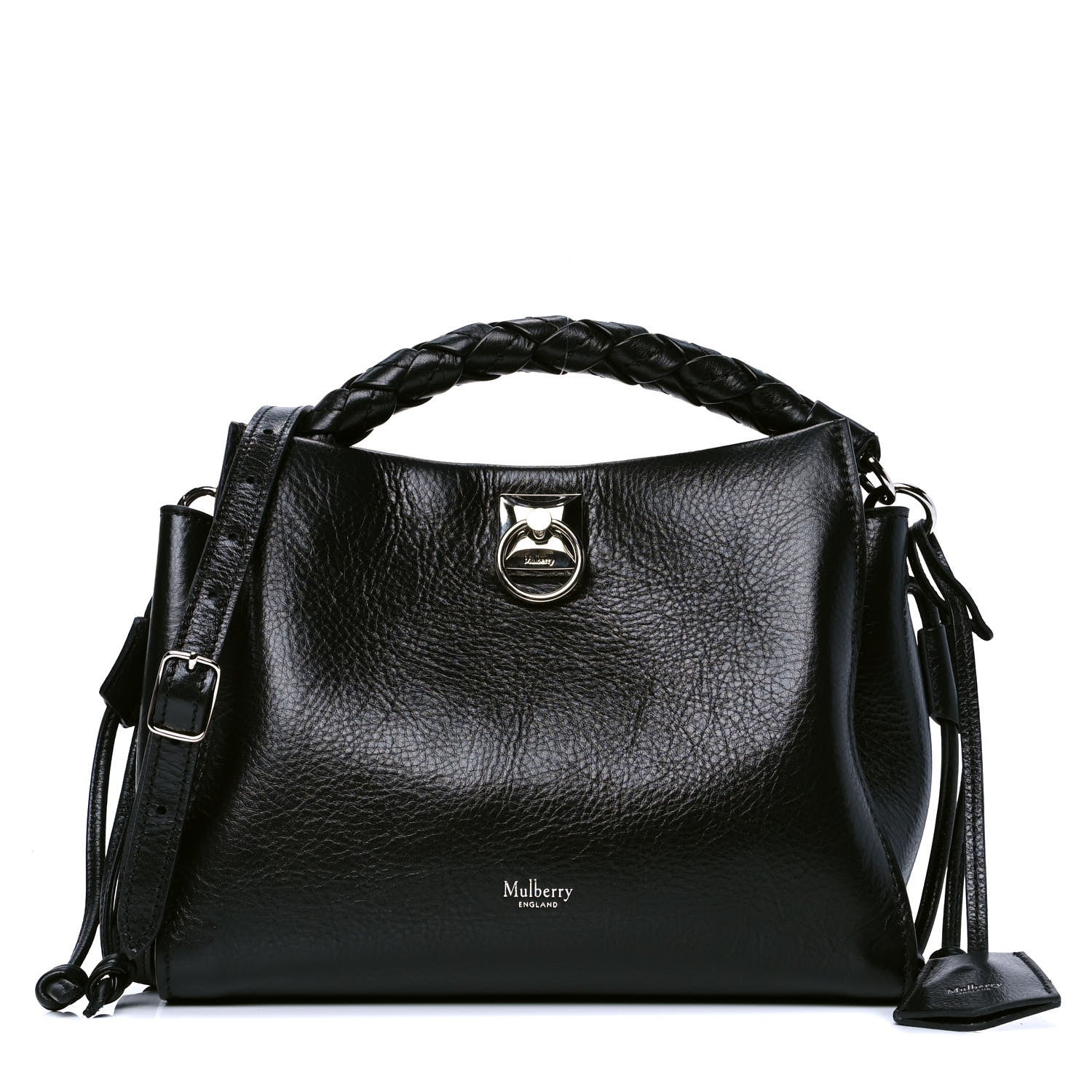 Mulberry Glossy Calfskin Small Iris Tote Black 1 of 4