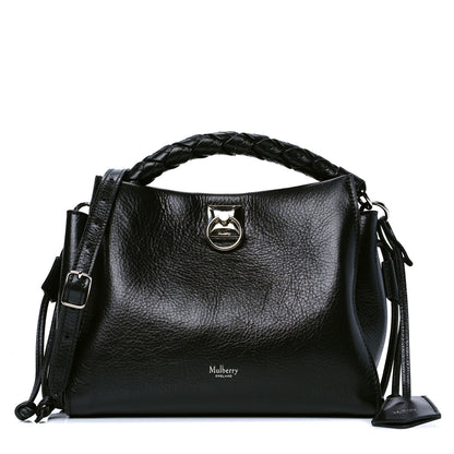 Mulberry Glossy Calfskin Small Iris Tote Black 1 of 4