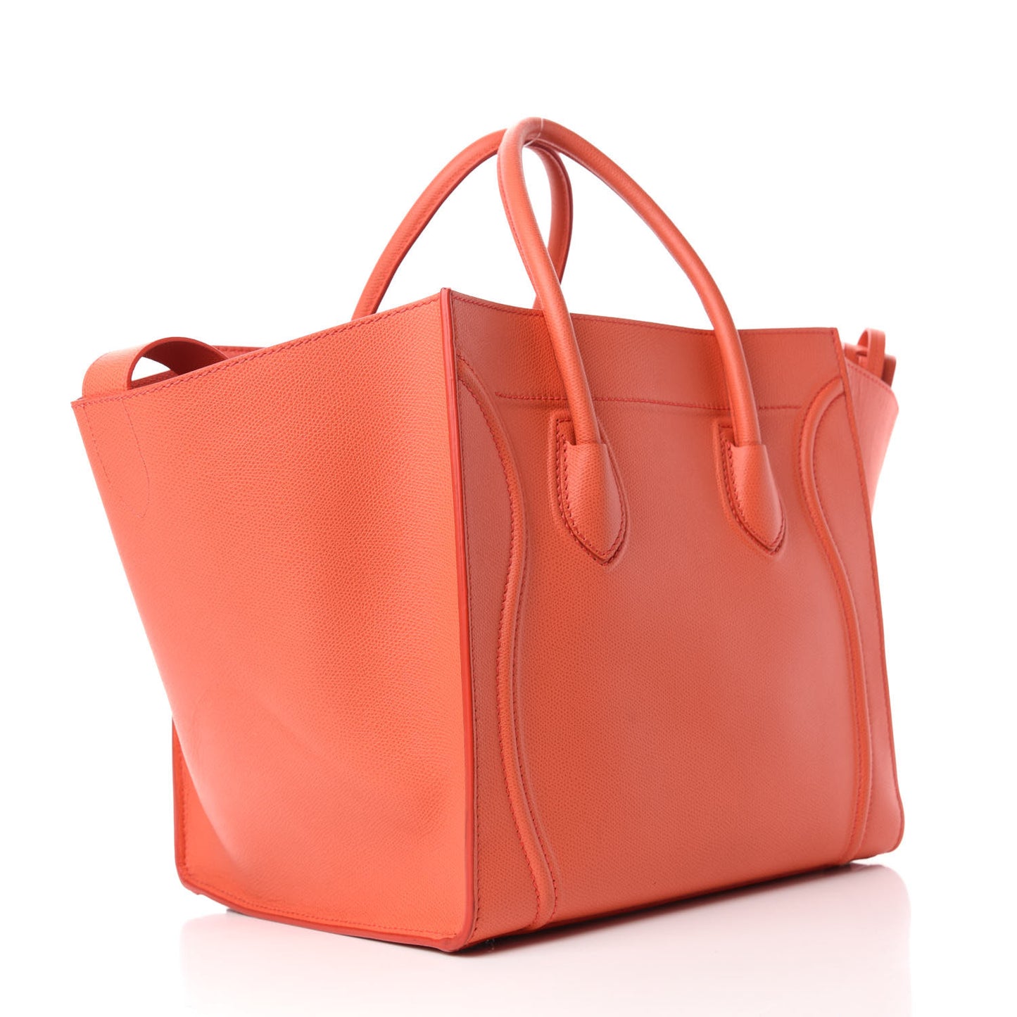 Grained Calfskin Medium Phantom Luggage Coral