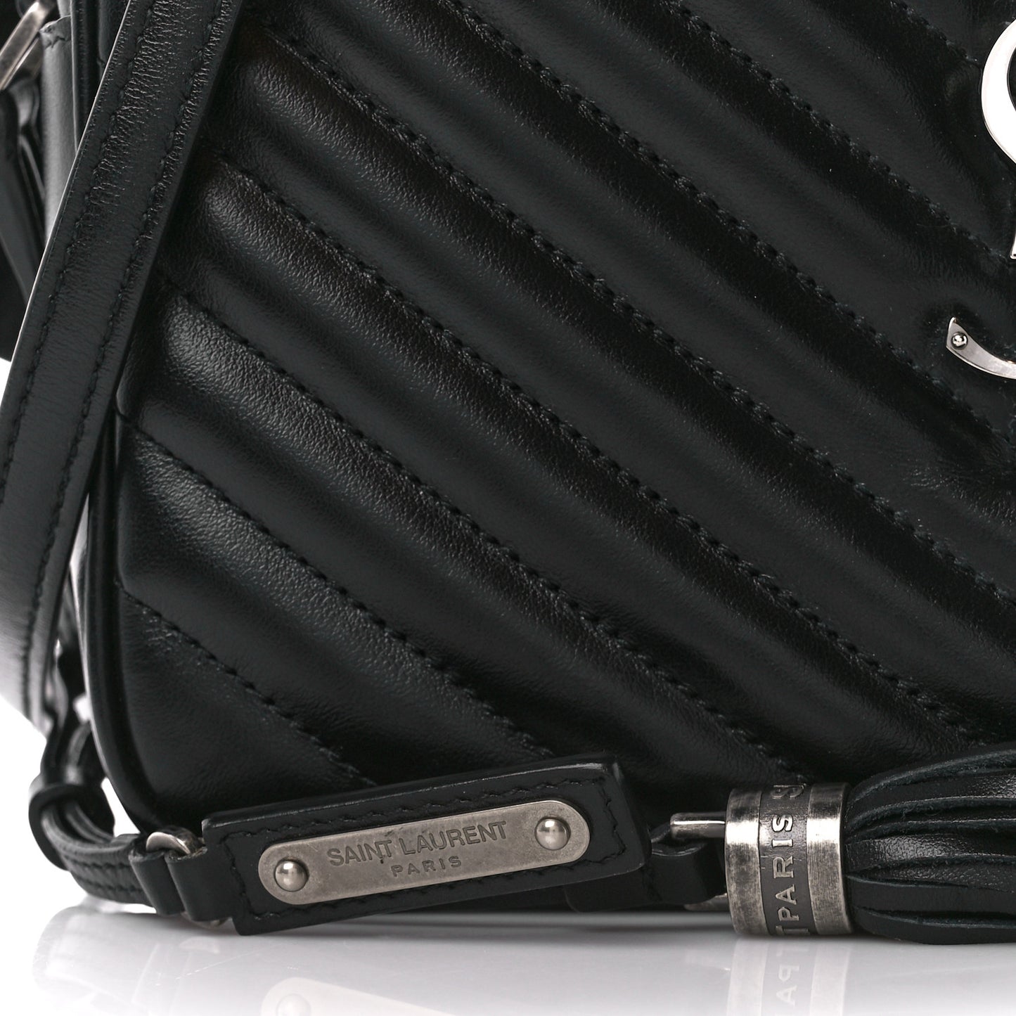 Calfskin Matelasse Monogram Lou Camera Bag Black