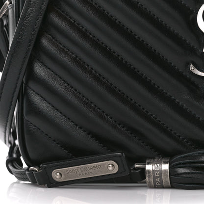 Saint Laurent Calfskin Matelasse Monogram Lou Camera Bag Black 8 of 12