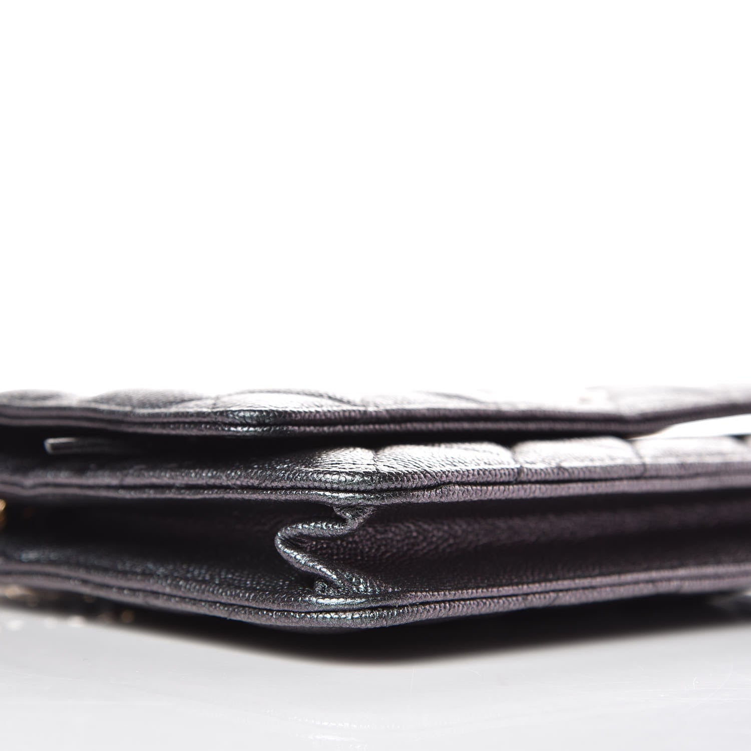 Chanel Iridescent Caviar Quilted Wallet On Chain WOC Black 10 of 12
