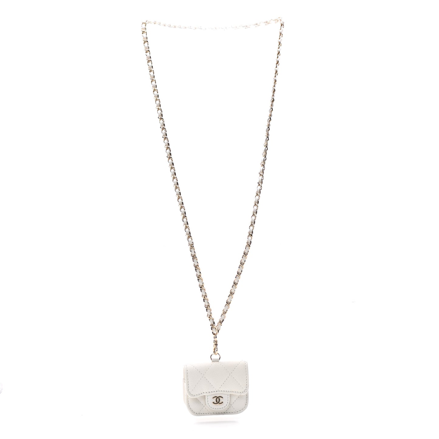 Caviar Quilted Airpods Pro Case White
