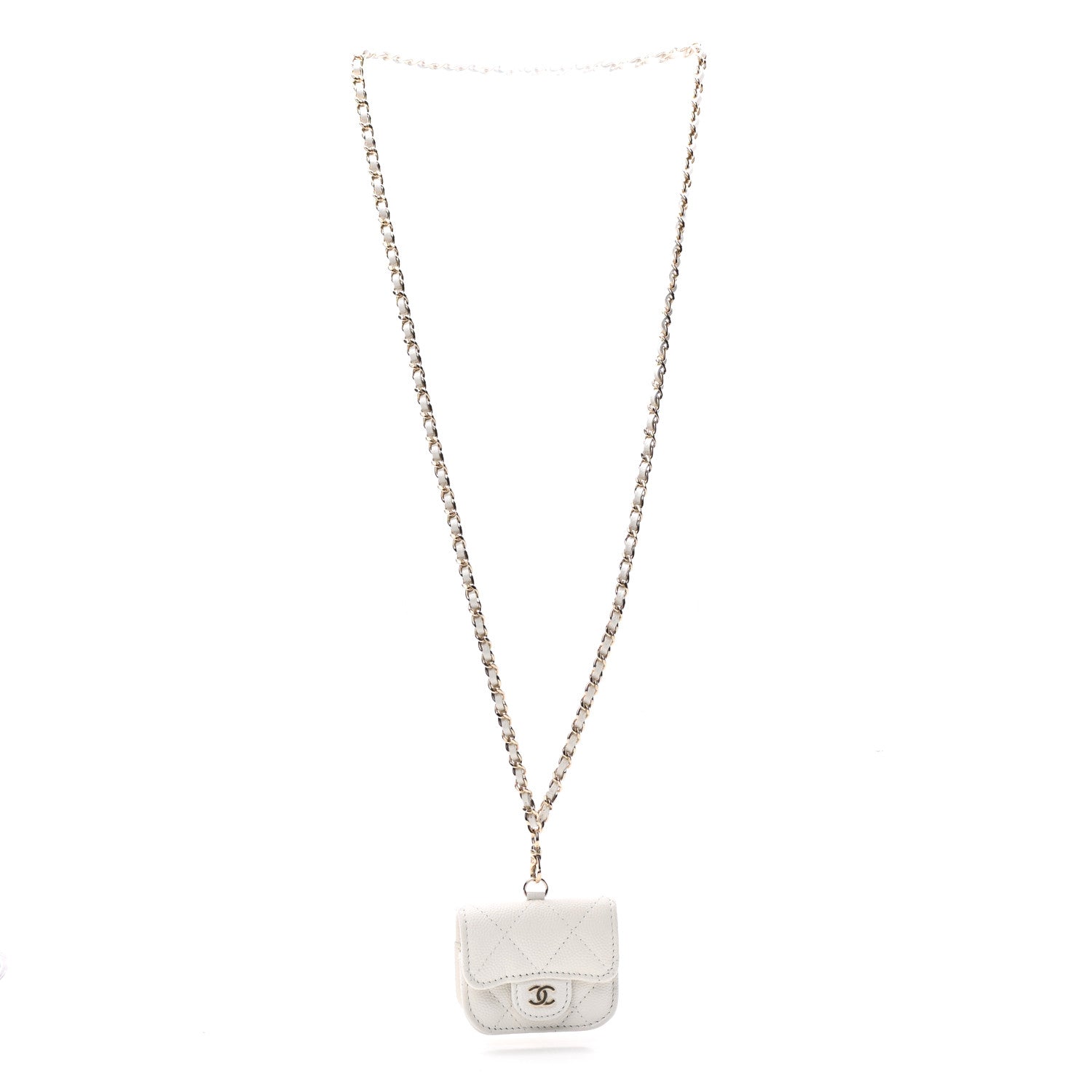 Chanel Caviar Quilted Airpods Pro Case White 3 of 7