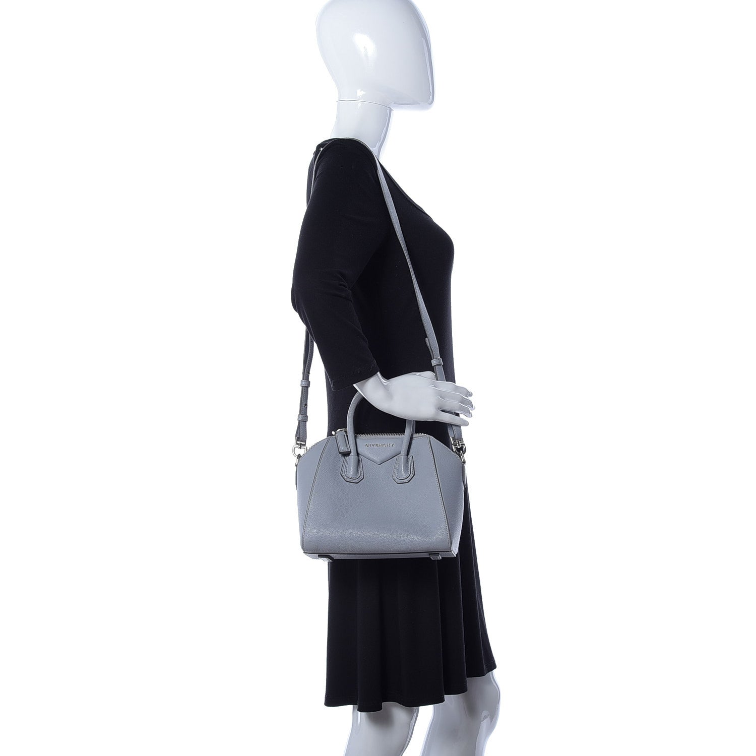 Givenchy Sugar Goatskin Mini Antigona Grey Blue 2 of 26