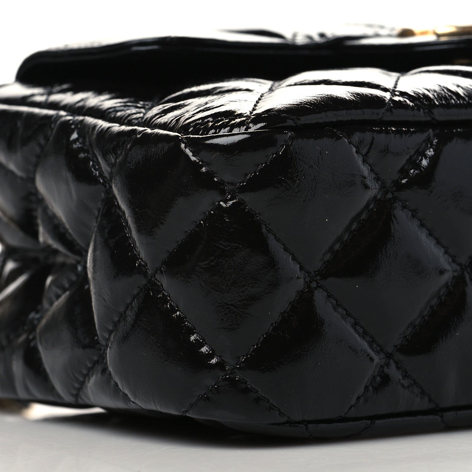 Chanel Shiny Crumpled Calfskin Quilted Small Wavy CC Hobo Black 9 of 10