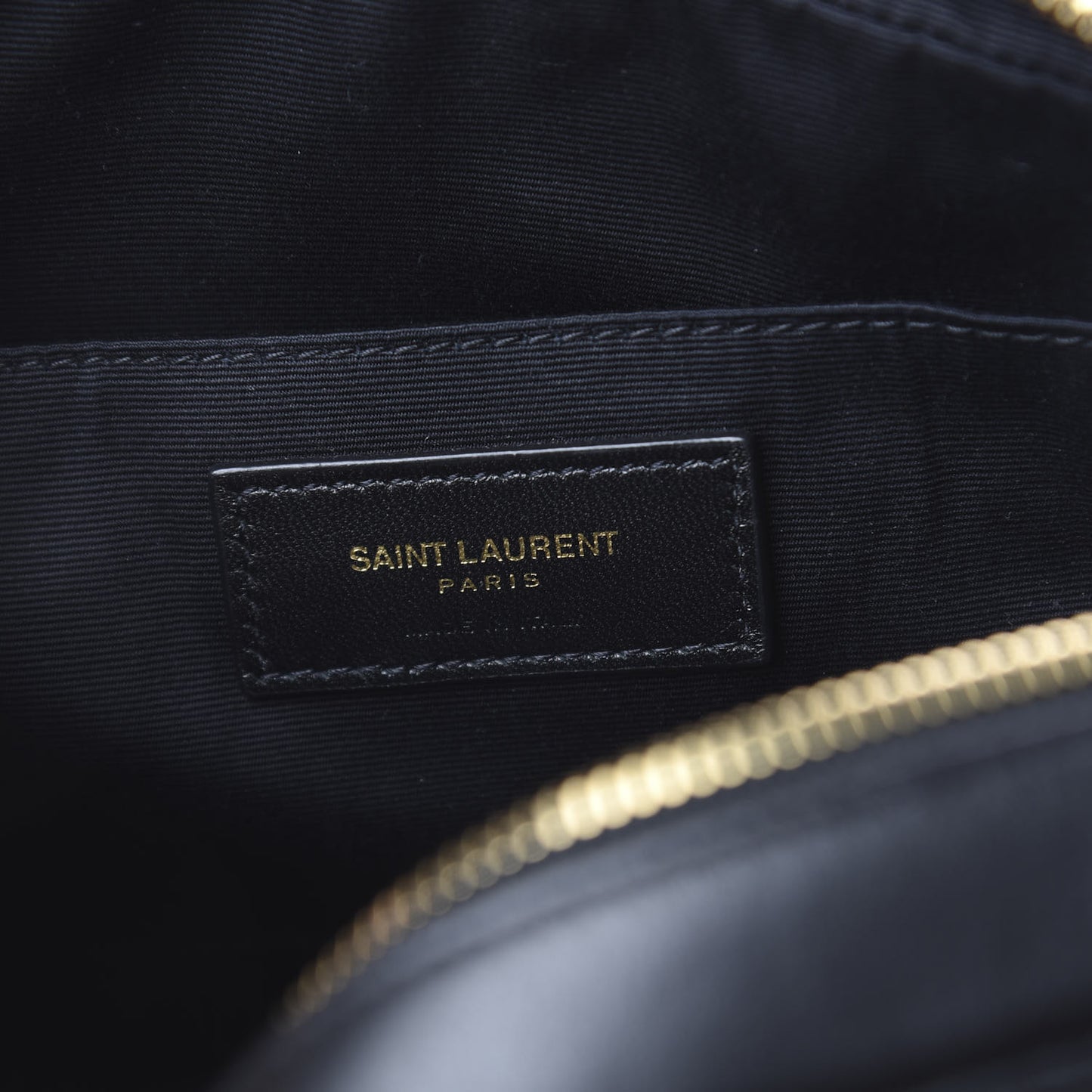 Calfskin Matelasse Monogram Lou Camera Bag Black