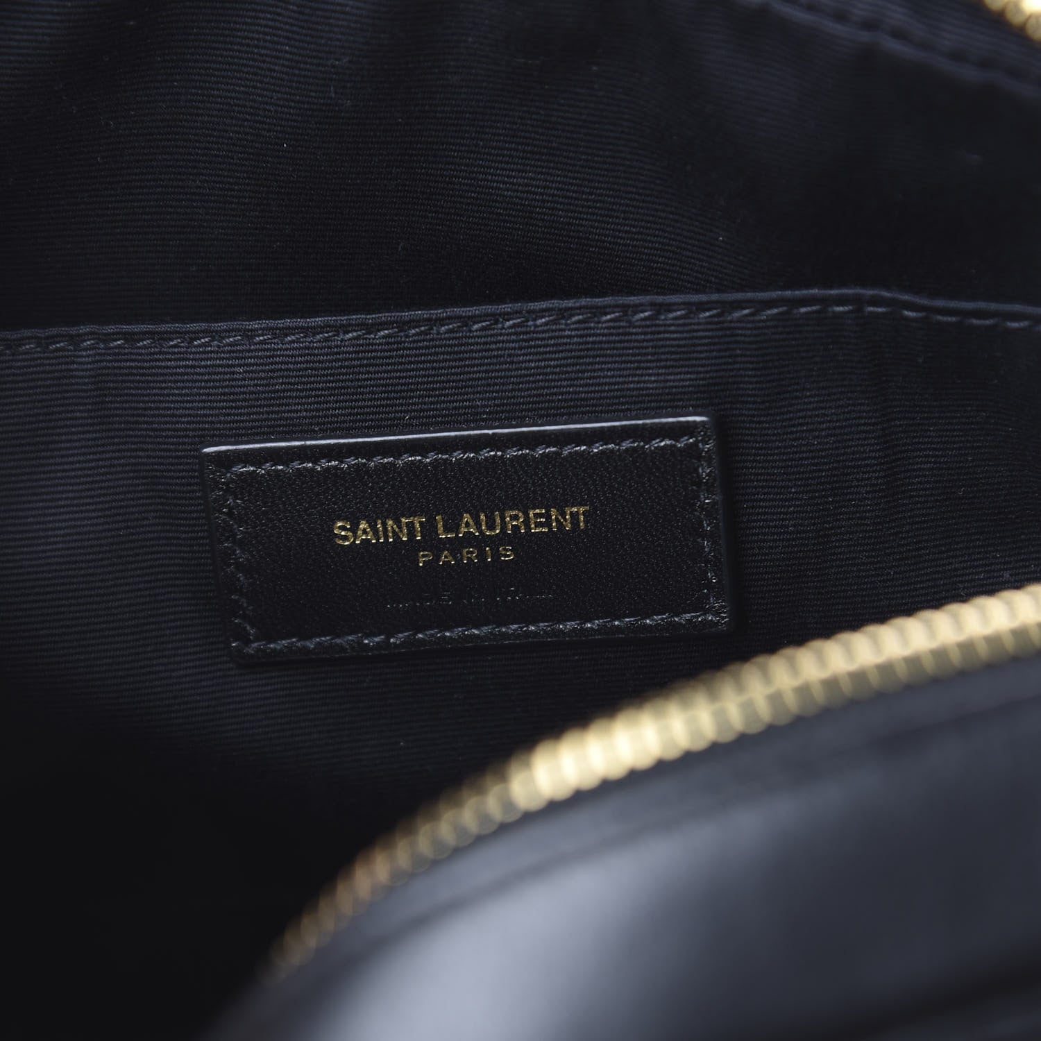 Saint Laurent Calfskin Matelasse Monogram Lou Camera Bag Black 5 of 8