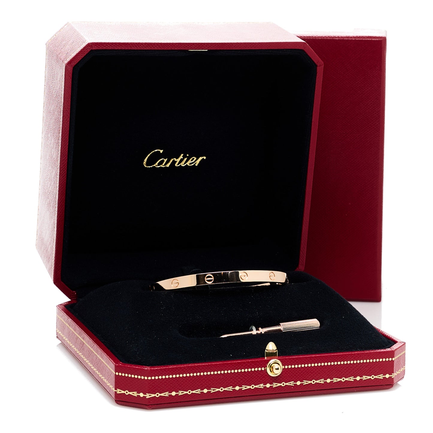 18K Pink Gold Medium LOVE Bracelet 17