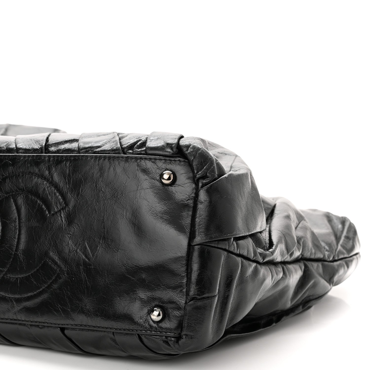 Chanel Glazed Calfskin Large Twisted Tote Black 10 of 10