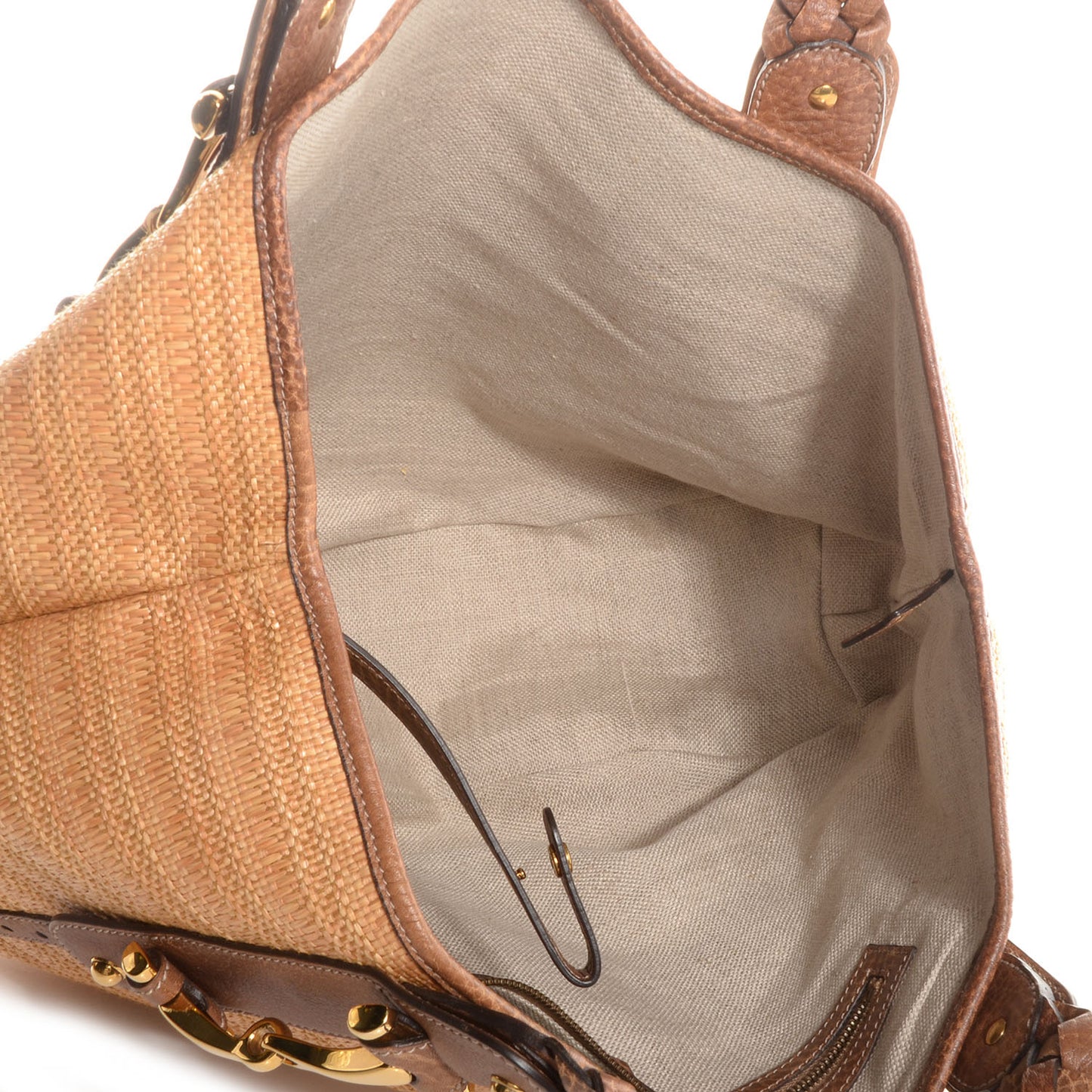 Straw Medium Pelham Shoulder Bag Brown